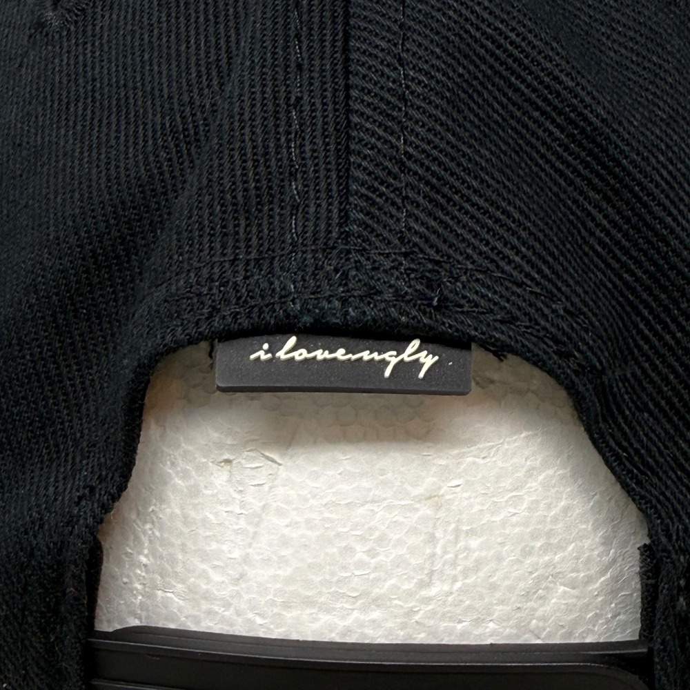 I Love Ugly Unstructured 5 Panel Hat Black Embroidered Logo Snapback Cap NEW - Picture 5 of 10